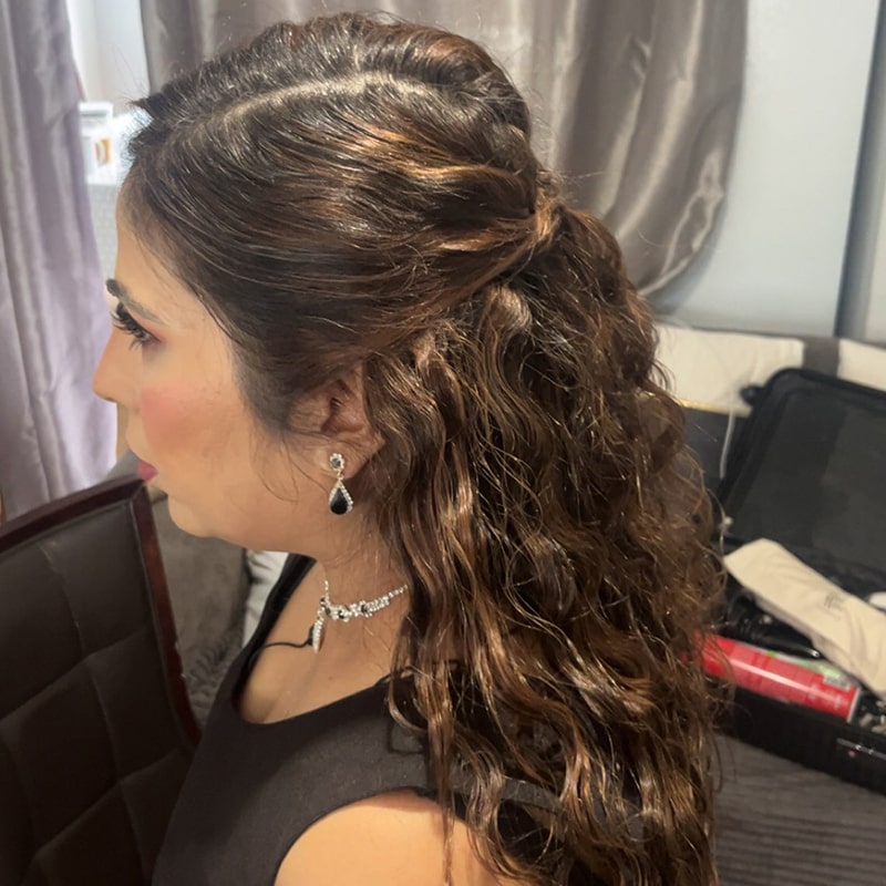 Woman with styled hair